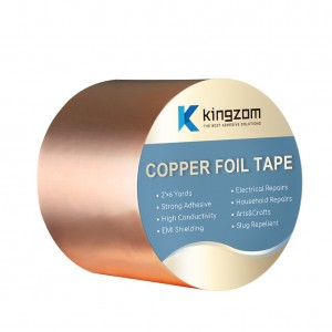 Copper Foil Tape ແກ້ວ Stained ກັບກາວ Conductive ອອກແບບສໍາລັບມືກີຕ້າແລະເອເລັກໂຕຣນິກໄຟຟ້າ