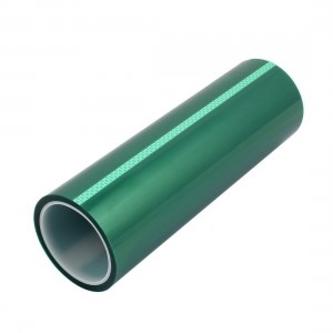 Suhu Tinggi Tape PET hijau Dibuat dengan Polyester dan silikon untuk Powder Coating dan Masking