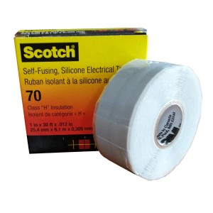 3M70 Self-Fusing Silicone Rubber Tape Elétrica de Proteção de terminar cabos de alta tensão